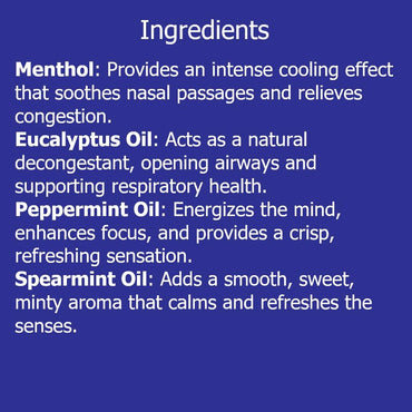 Nasal Sticks (Mint) – Nasal Inhaler Stick for Allergy Support, Sinus Relief, Focus Boost – Menthol Vapor Inhalers with Essential Oils (Chill)