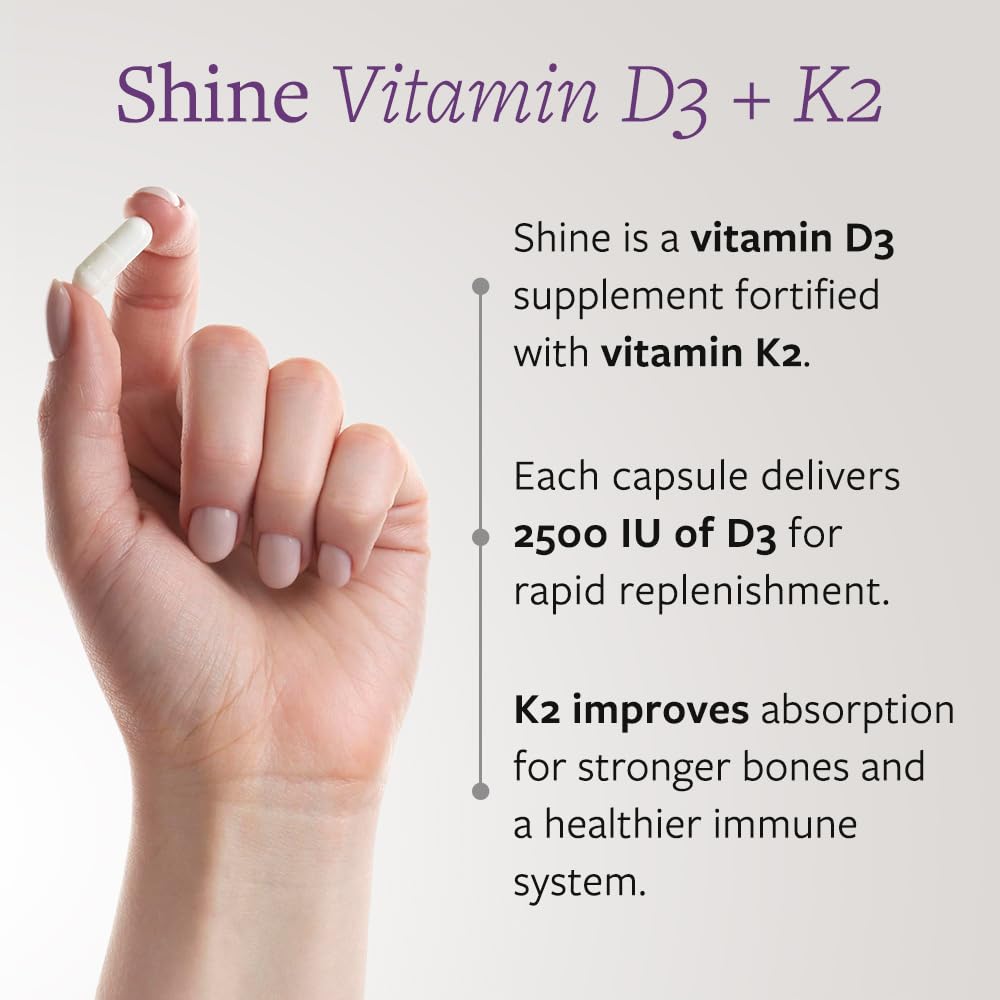 Clean Program Vitamin D3 K2 - Vegan D3 Plus K2 Capsules for Bone Health, Mood & Immune Support, Non-GMO, Gluten-Free, Soy & Dairy-Free, Rapid Vitamin Replenishment, 30 Count