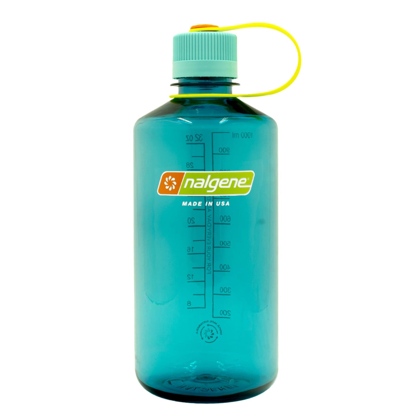 Nalgene Leak Proof Tritan BPA-Free Water Bottle - 32 oz Narrow Mouth - Made in the USA for Outdoor Use & Daily Hydration (Cerulean)