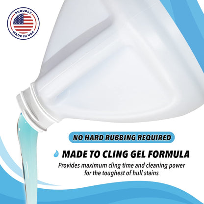 Seaworks Instant Boat Hull Stain Remover, Gel Cleaner - Remove Stains, Gallon