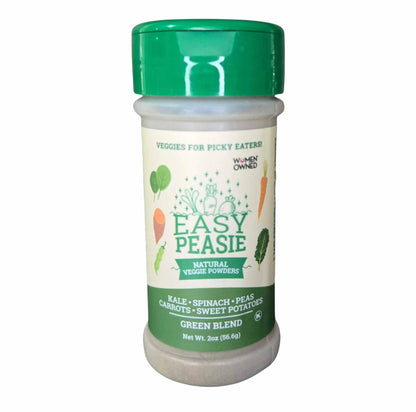 Easy Peasie Organic Veggie Powder Blends for Kids and Picky Eaters | Kids Greens Powder | Green Blend 2oz Jar