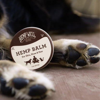 Hemp Well New Hemp Balm for Pets and People - Organic Pet Balm, Dogs and Cats, Human - Relieves Dryness and Cracking for Paws, Skin, and Nose, 2 oz.
