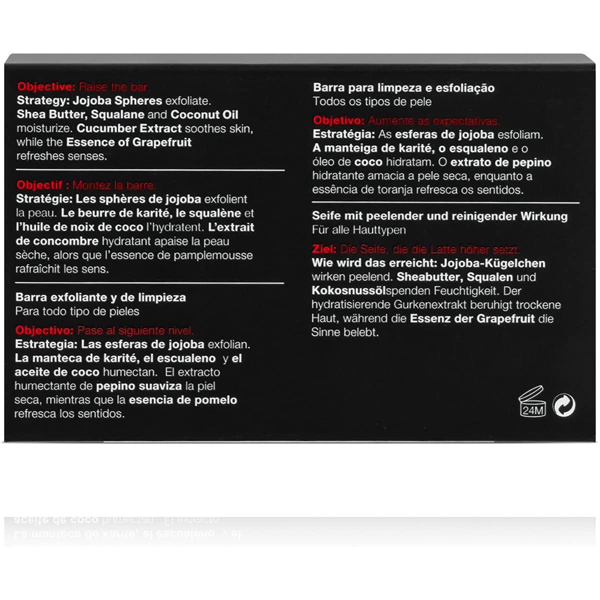 Anthony Men's Exfoliating Soap Bar, Grapefruit Scent, 5 Oz - Contains Cucumber Extract, Jojoba, Shea Butter, Squalane & Coconut Oils for Moisturizing & Exfoliating Body Skin