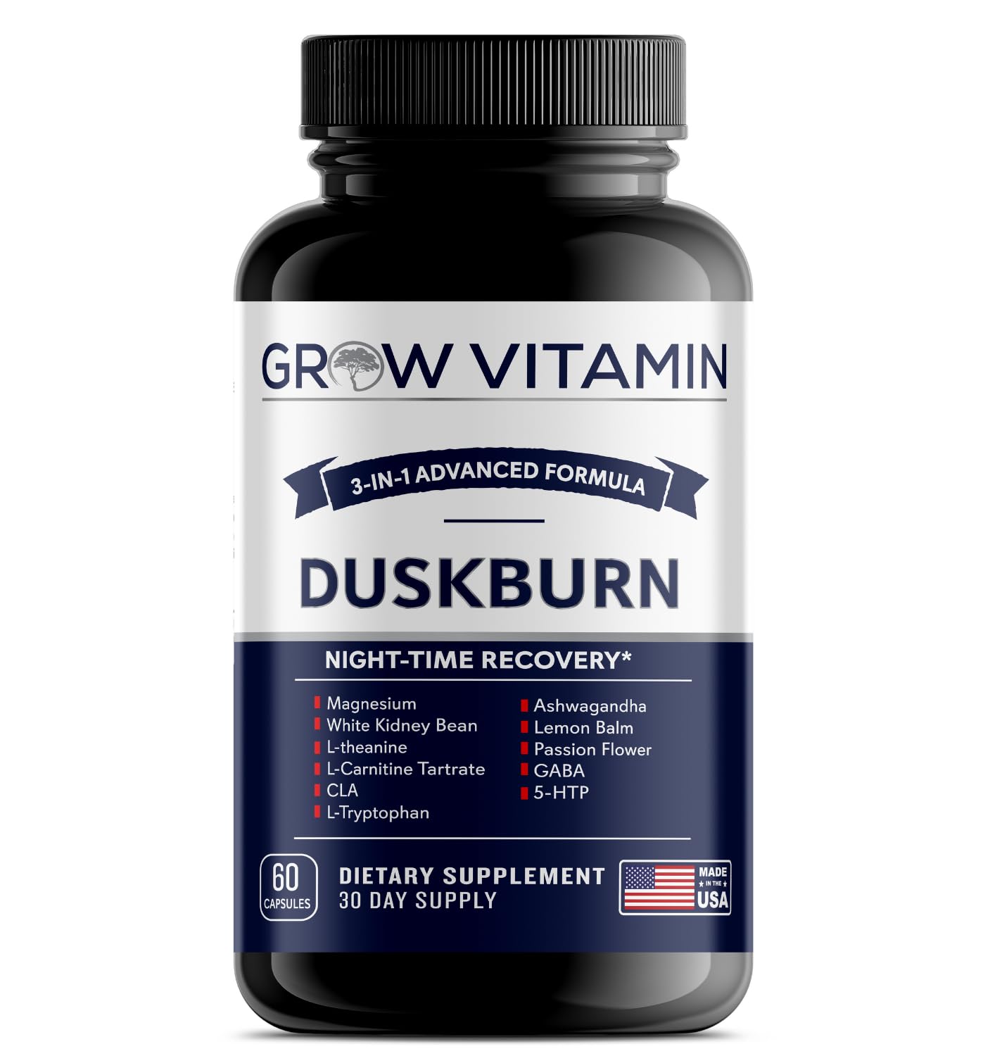 grow vitamin Sleep Supplement (90 Capsules) - Nootropic Infused Comprehensive Sleep & Recovery Supplement - GABA, Melatonin, Valerian Root, Magnesium, L-Theanine, Sensoril, Ashwagandha