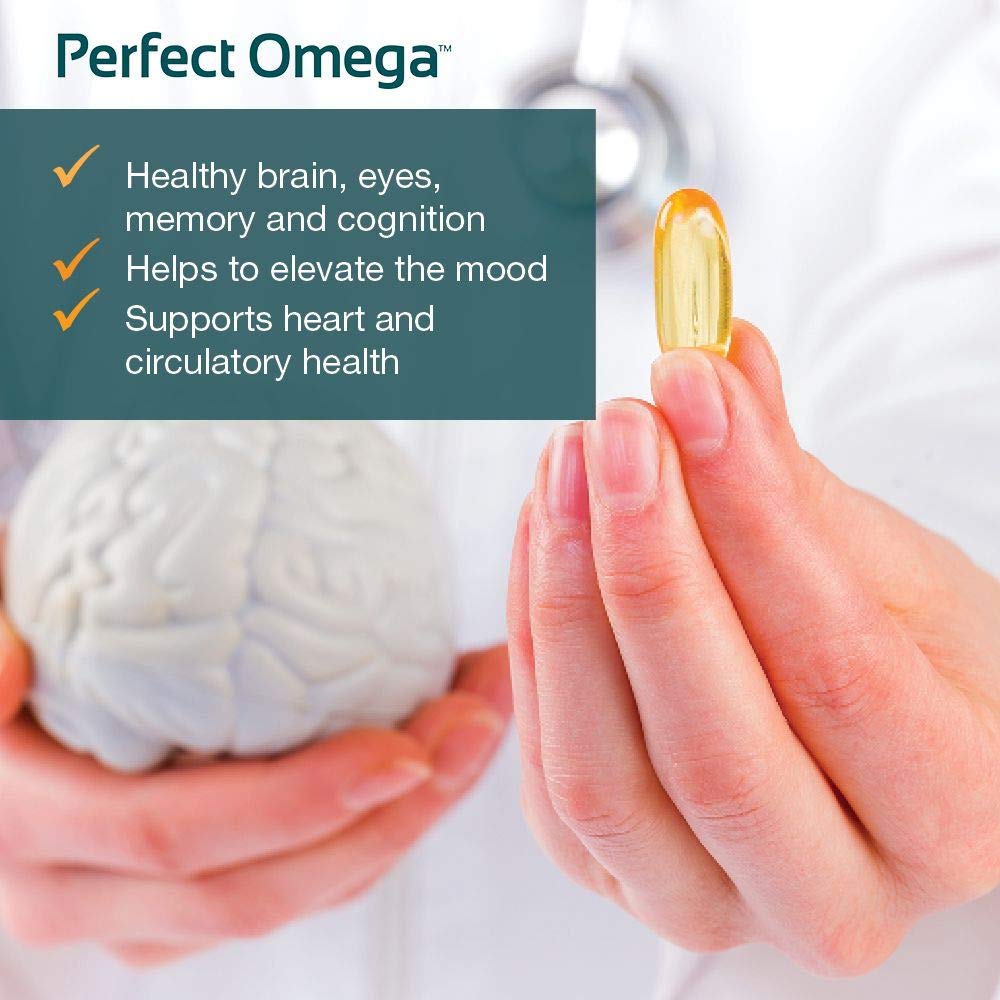 Therabotanics Perfect Omega Fish Oil Supplement EPA & DHA – High Absorption, Concentrated Omega 3 for Heart, Brain, Eye, & Metabolic Health - Alaskan Fish Oil Softgels - 30 Count (Pack of 1)
