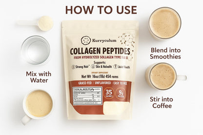 Collagen Peptides Powder - Naturally-Sourced Hydrolyzed Collagen Powder - Hair, Skin, Nail, and Joint Support - Type I & III Grass-Fed Collagen Supplements for Women and Men - 41 Servings - 16oz