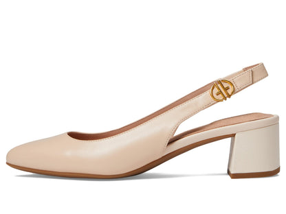 Cole Haan Women's The GO-to Slingback Pump 45MM, Bleached TAN Leather, 9