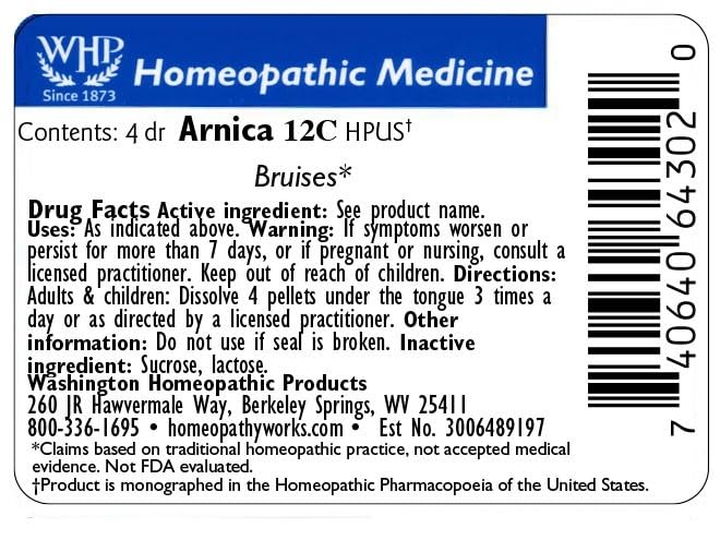 Arnica Montana 12C. 900 Pellets. Useful for Bruises. Made by The Oldest homeopathic Company in America.