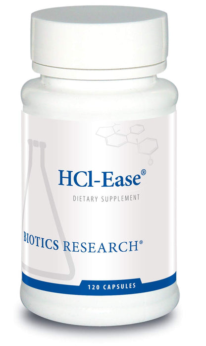 Biotics Research HCl-Ease Doctor-Formulated Botanical Blend Plus Pepsin, Healthy Digestion, Gastric and Esophageal Comfort. 120 Capsules