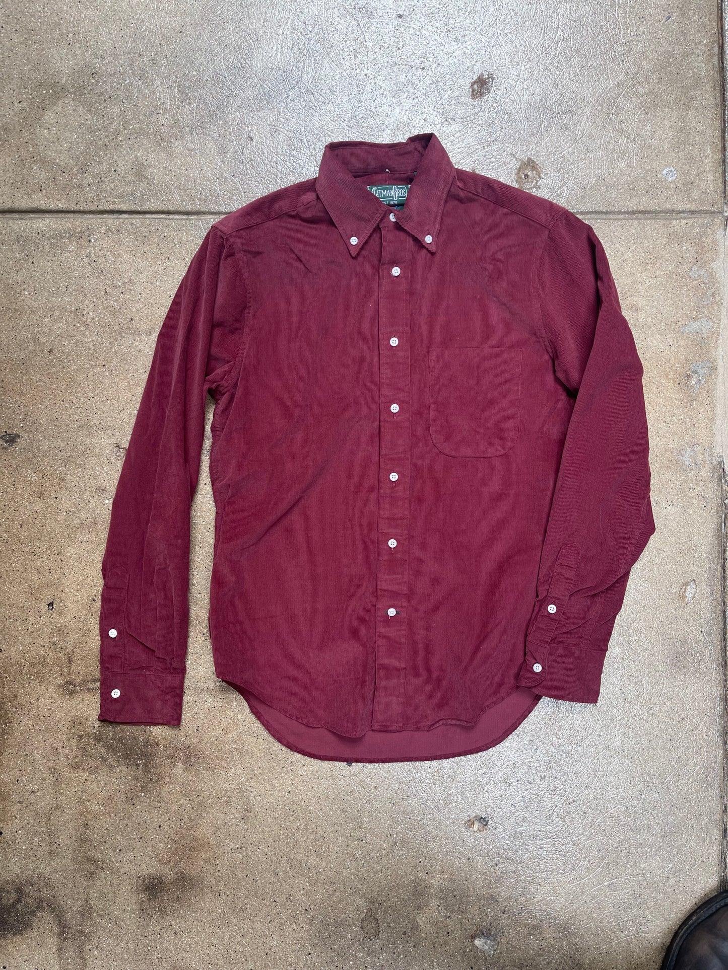 Burgundy Thin Wale Corduroy