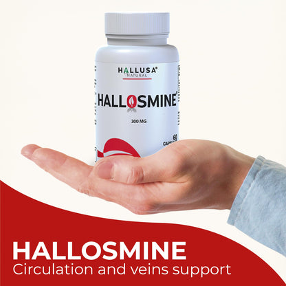 Hallusa Natural Diosmin Circulation - Support for Circulation and Veins - DIOSMIN - DIOSMINE- DIOSMINA - Circulation & Vein Support Supplement