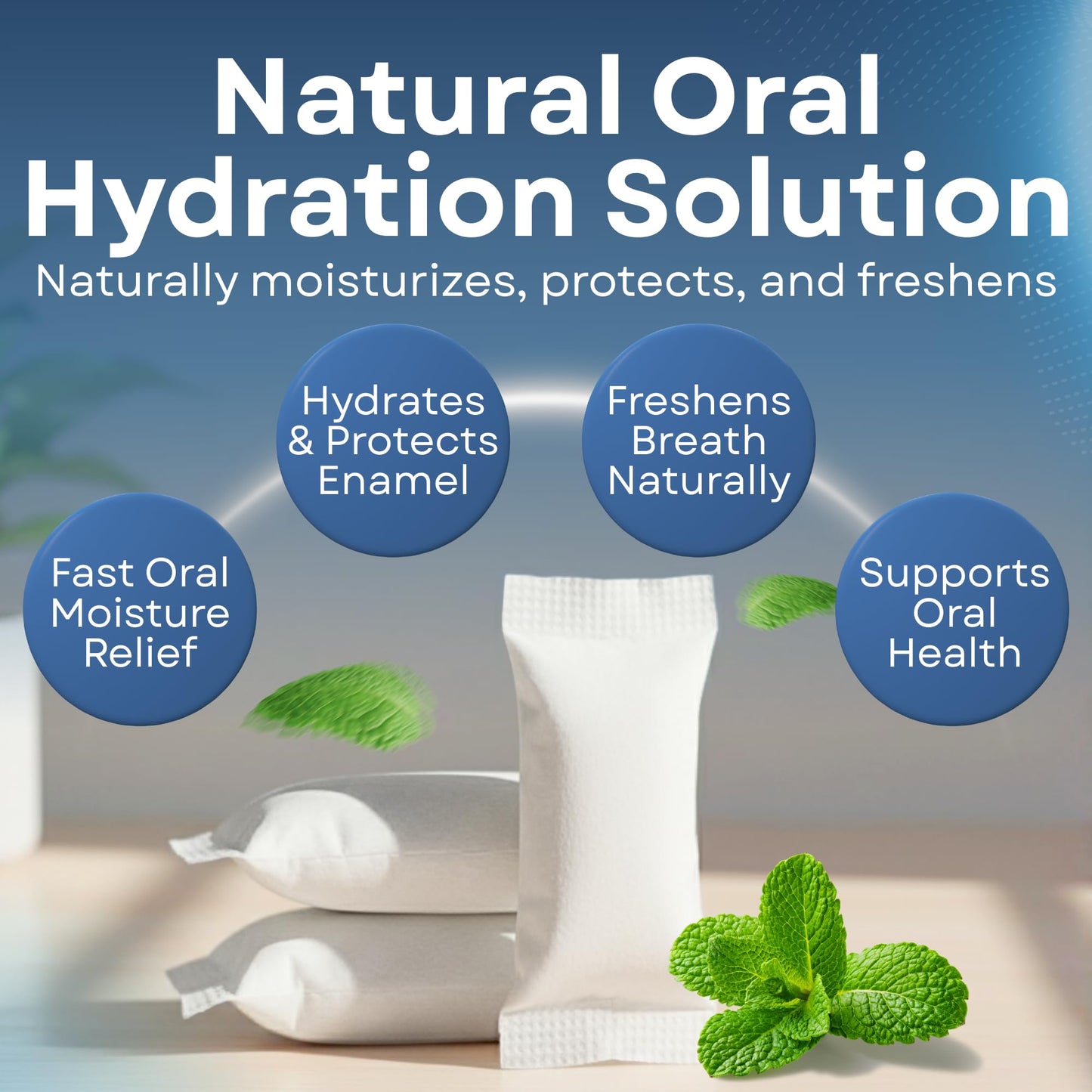 OPS Cool Rush 4-1 Oral Moisturizing Pouch - Breath Mints Pouches, Xylitol Mints Pouches, Mouth Moisturizer | Saliva Substitute | Contains Xylitol & Menthol (Mint)