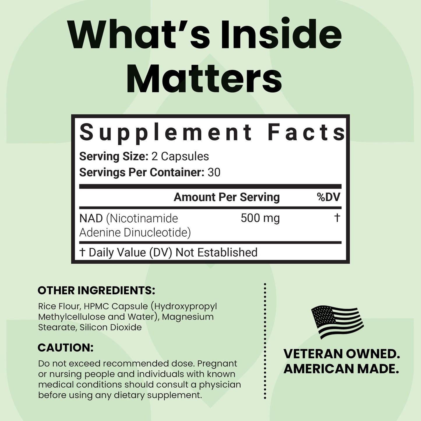 Luma Nutrition NAD+ Supplement 1000mg (500mg per Capsule) – Aging Plus Energy, Metabolism & Cellular Support – Pure NAD Supplements for Women & Men, Made in USA