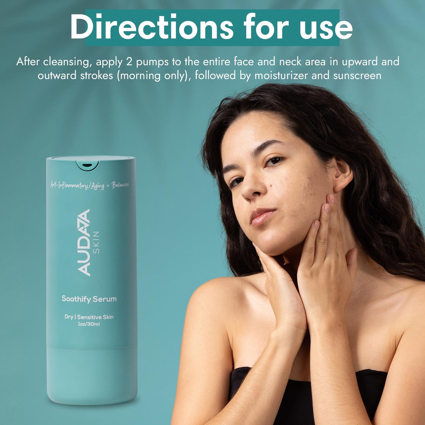 AUDAJA Soothify Vitamin C & E Face Serum – 10% Tetrahexyldecyl Ascorbate + 1% Tocopherol + Squalane | Anti-Aging Antioxidant Serum for Radiance, Hydration & Skin Repair | Made in USA, Cruelty-Free