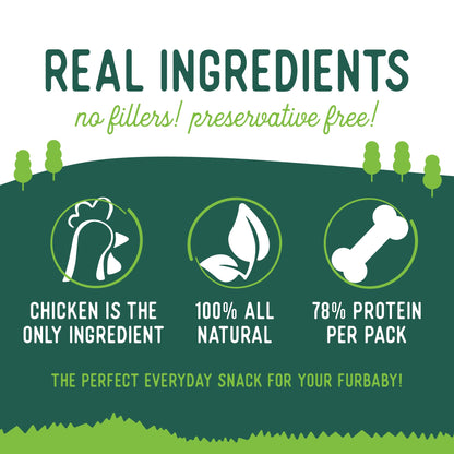 Beg & Barker Chicken Jerky for Dogs - Dog Training Treats - Natural Dog Treats Made in The USA - Grain Free, Diabetic-Friendly, High Protein, Sugar-Free (Chicken Dog Jerky)