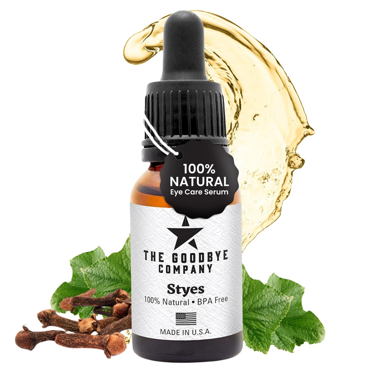 Eye Serum for Styes, Chalazions, and Blepharitis, 15 mL – Plant-Based Formula – Made in USA