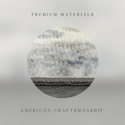 Maples Rugs Blooming Damask Area Rugs - Made in USA – Washable, Non Slip Indoor Carpet for Entryway, Foyer, Kitchen, and Bathroom, 1'8 x 2'10, Grey/Blue