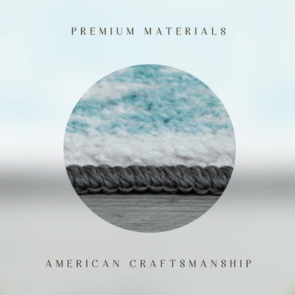 Maples Rugs Pelham Transitional Area Rugs - Made in USA - Washable, Non Slip, Indoor Carpet for Entryway, Foyer, Kitchen, and Bathroom, 1'8 x 2'10, Blue/Grey