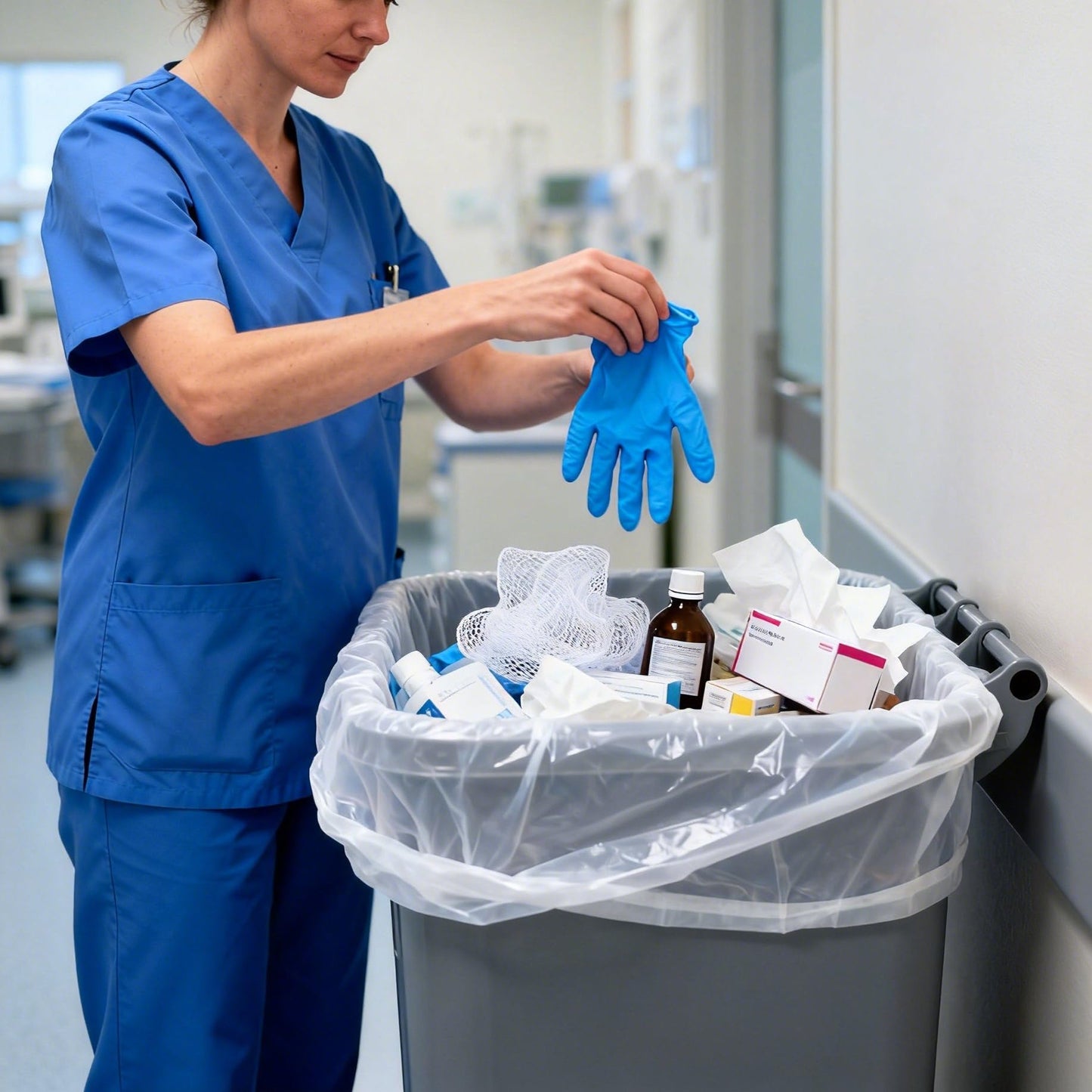 30 33 40 Gallon Clear Trash Bags, 260 Count High Density Garbage Bags, Made in USA, Recycling Trash Can Liners, Puncture-Resistant Plastic Waste Bags for Kitchens Yards Offices Commercial