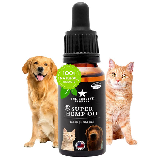 Hemp Oil for Dogs and Cats - 100% Organic Cold Pressed Oil - Made in The USA (30 mL)