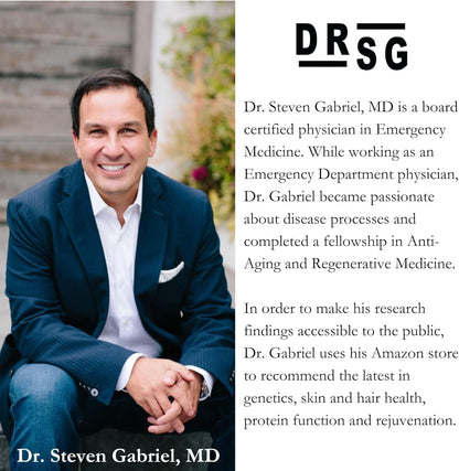 Dr. Steven Gabriel Natural DHT Blocker for Women and Men - Hair Growth Supplement with Saw Palmetto, Stinging Nettle, Pygeum Bark, Pumpkin Seed Oil Capsules (60 Caps)