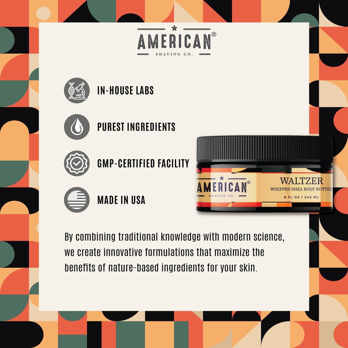 WilderFlow Whipped Shea Body Butter 8 Oz, Made in USA, Gentle Formula, Quality Potent Ingredients, Non-GMO, GMP Certified, Cruelty-Free Products (8 oz, Waltzer)