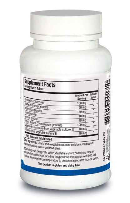 Biotics Research Intenzyme Forte™ Proteolytic Pancreatic Enzymes, Pancreatin, Bromelain, Papain, Lipase, Amylase–Supplement Supports Healthy Protein Digestion–Immune & Circulatory Function 500 Tablets