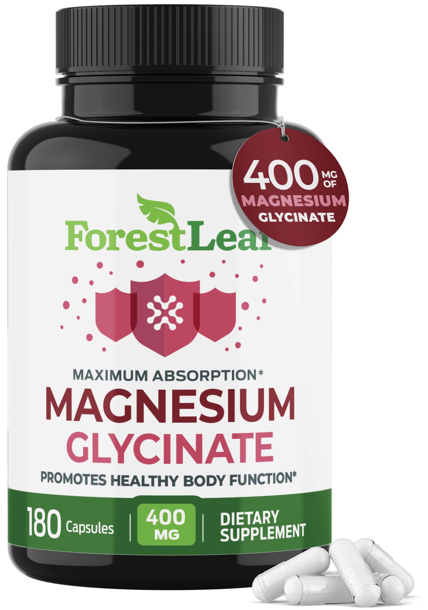 Pure Magnesium Glycinate 400mg Serving - High Absorption Magnesium Gly ...