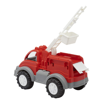 American Plastic Toys Kids’ Red Gigantic Fire Truck, Removal Ladder, Extendable Bucket, Large Knobby Wheels, Fit for Indoors & Outdoors, for Ages 2+