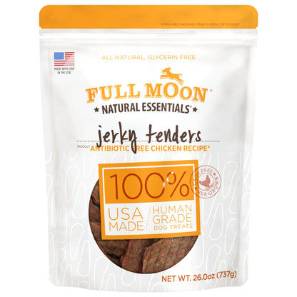 Full Moon Chicken Jerky Tenders Healthy All Natural Dog Treats Human Grade Made in USA 26 oz