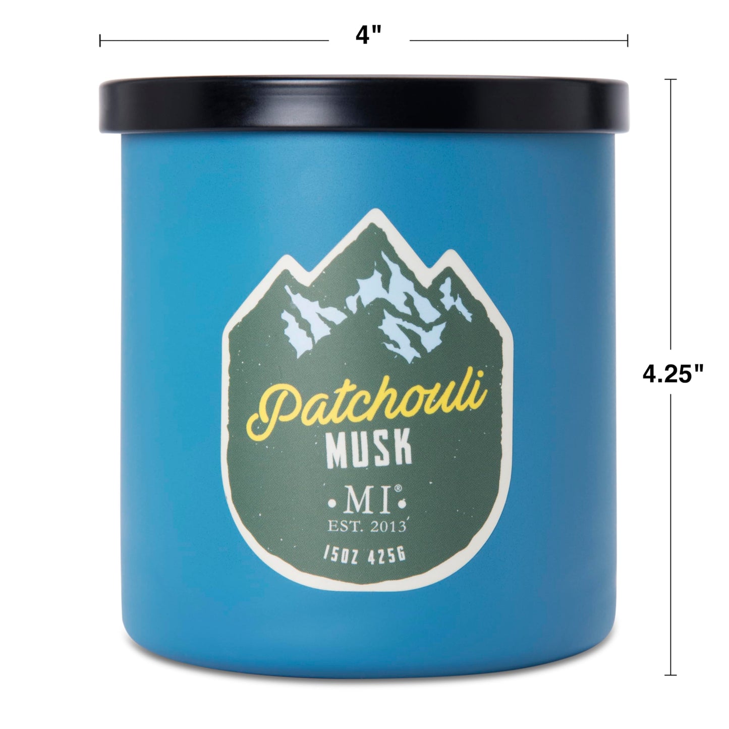 Manly Indulgence Patchouli Musk Scented Candles for Men, 2 Wick, 15 oz Premium Soy Blend Wax, 60H Burn, Candles for Home Scented – Made in The USA