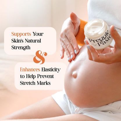 Stretch Mark Cream for Pregnancy – Non-Toxic Preggie Paste Belly Butter from Taylor's Postpartum Essentials, Pregnancy Must Haves, Belly Firming Cream with Manuka Honey & Vitamin E, 3.7oz Tummy Butter