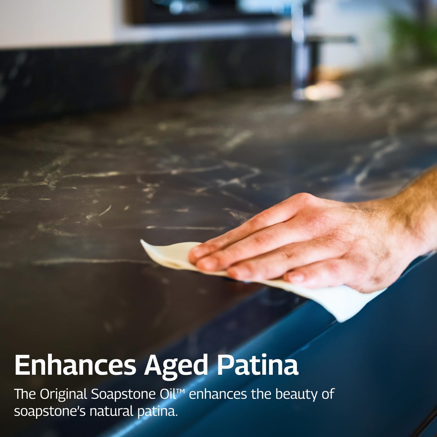 The Original Soapstone Wax | Food-Safe Natural Wax for Soapstone Countertops – Enhances & Darkens Stone, Long-Lasting Protection (8oz)