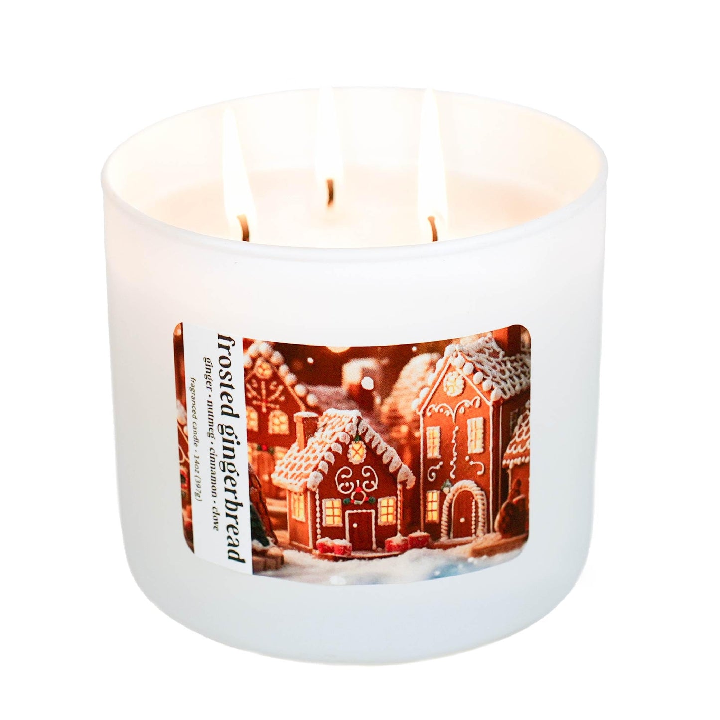 Colonial Candle Frosted Gingerbread Scented Candle, Holiday Scented Candle - Made in The USA