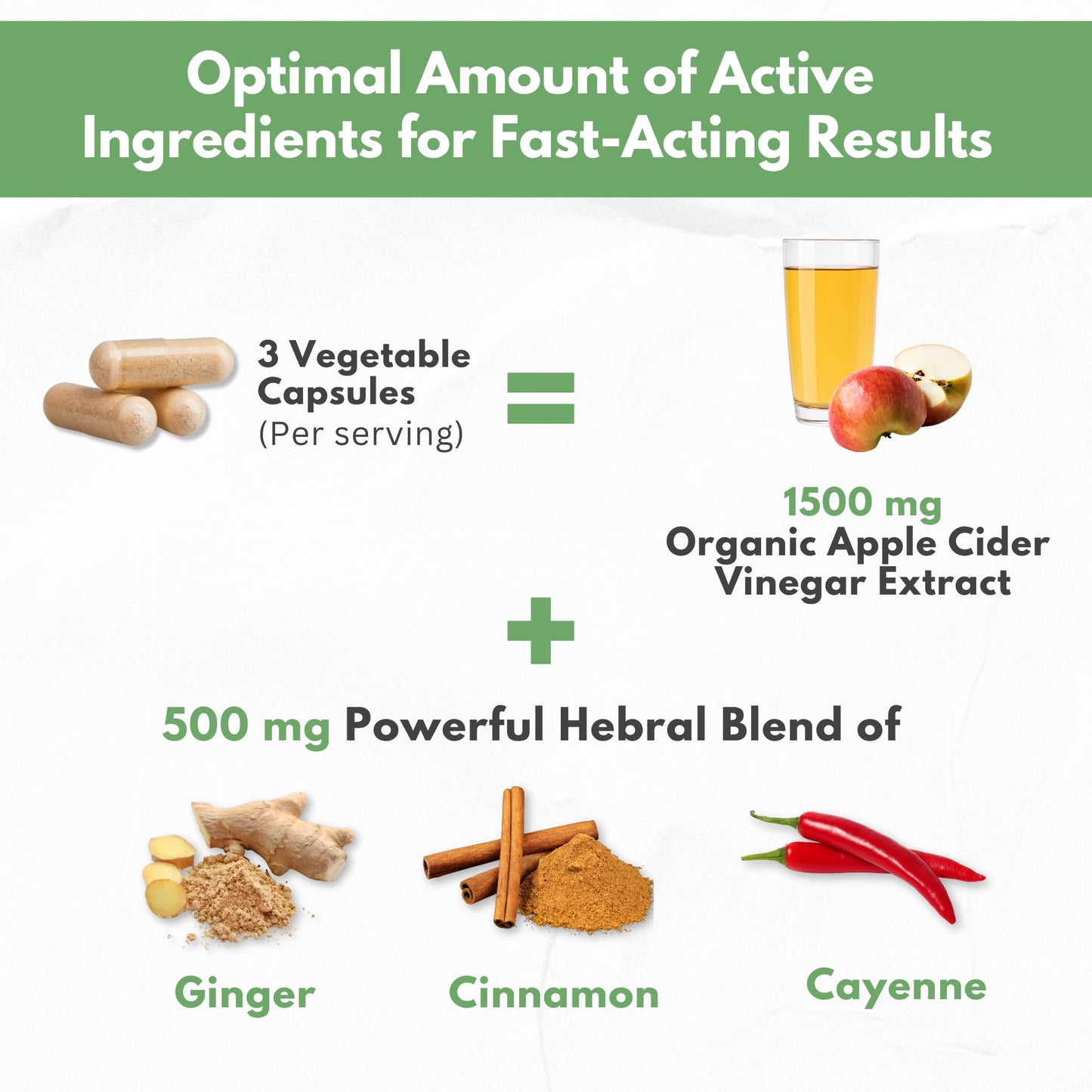 Organic Apple Cider Vinegar Capsules 1500 mg Extract with The Mother - Extra Strength Raw Apple Cider Pills w Ginger Cayenne Cinnamon - Natural Detox Potent Digestion Cleansing System ACV Supplement