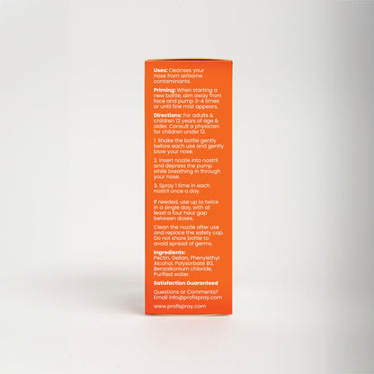 Profi™ Everyday Nasal Spray - Helps Defend Against Airborne Germs and Allergies, Lasts Up to 8 Hours, Advanced Nasal Spray for Air Travel, Work, Conferences & Indoor Gatherings - 90 Sprays, 0.29 FL OZ
