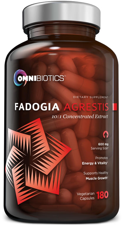 OmniBiotics Fadogia Agrestis 600mg Per Serving (180 Capsules) - 100% Standardized 10:1 Extract Supplement for Muscle Growth & Recovery, Increase Energy, Athletic Performance (90 Days)