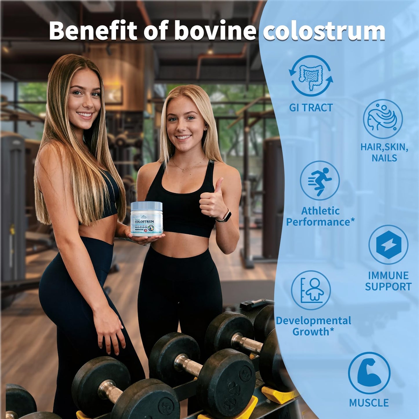 LIPOSOMAL Bovine Colostrum Supplement Powder： 3x Absorption | 3,000mg IgG | Organic Grass-Fed Farm | Ultra-Low Temp Freeze-Dried - Preserves 92% Native IgG Activity Verified by USA-Lab | 50 Servings