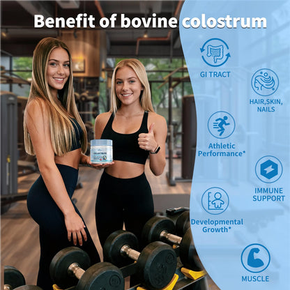 LIPOSOMAL Bovine Colostrum Supplement Powder： 3x Absorption | 3,000mg IgG | Organic Grass-Fed Farm | Ultra-Low Temp Freeze-Dried - Preserves 92% Native IgG Activity Verified by USA-Lab | 50 Servings