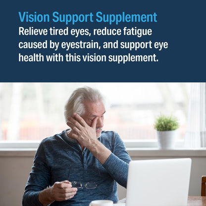 Advanced Bionutritionals – Advanced Vision Formula Supplement, Healthy Vision, Eye Function Support, Eye Vitamins, Lutein, Zeaxanthin, Vitamin A, C, Zinc, Gluten Free, Dairy Free, Vegan (60 Tablets)