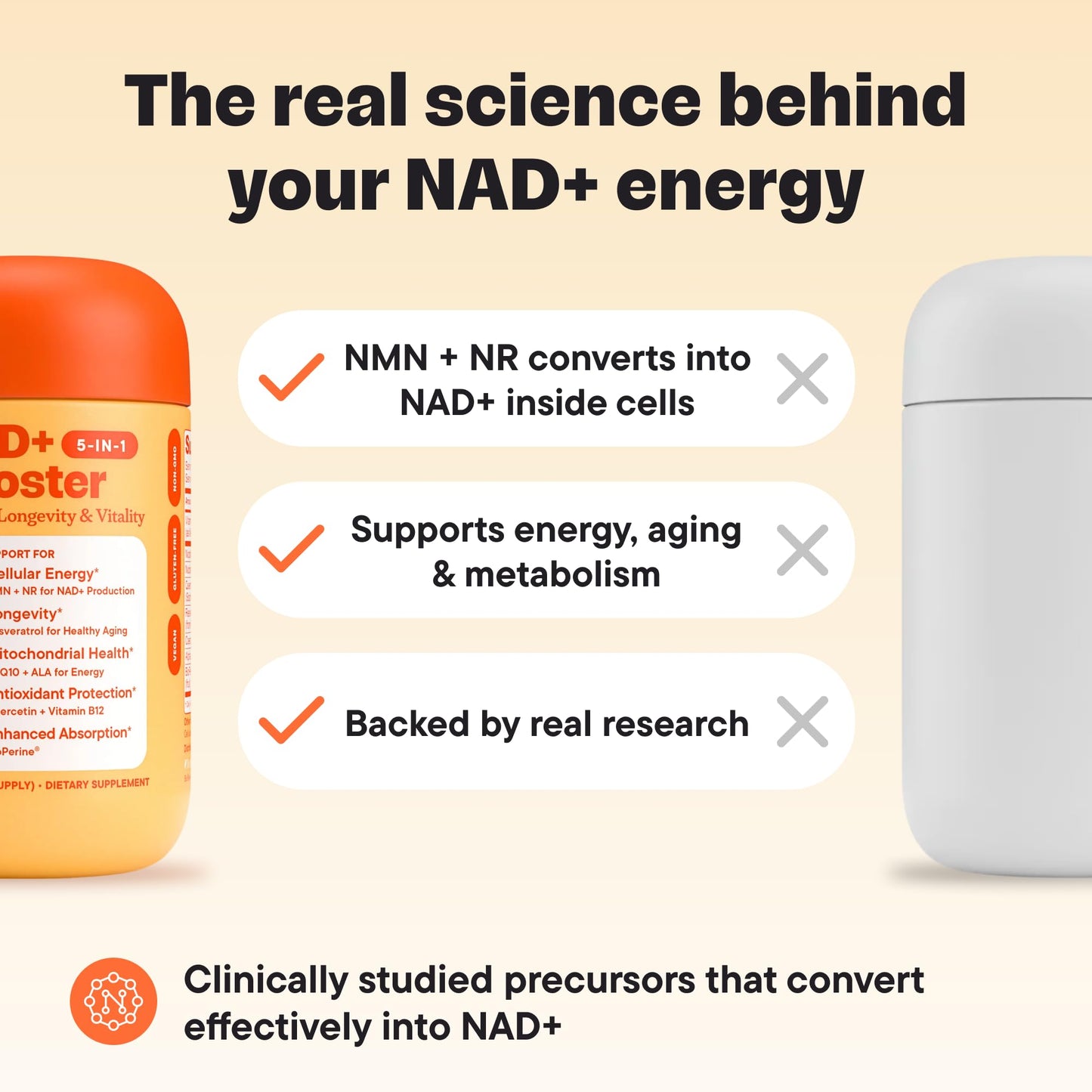 VitalForm NAD+ Booster – NMN + NR Complex for Energy, Healthy Aging, Brain & Mitochondrial Support – with Resveratrol, CoQ10, Quercetin, B12 & BioPerine – 60 Vegan Capsules