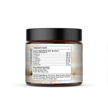 All American Canine Dog Weight Gainer Chews – High Calorie Dog Food Supplement for Rapid Weight Gain, Mass, and Recovery – Appetite Stimulant – 60 Chews