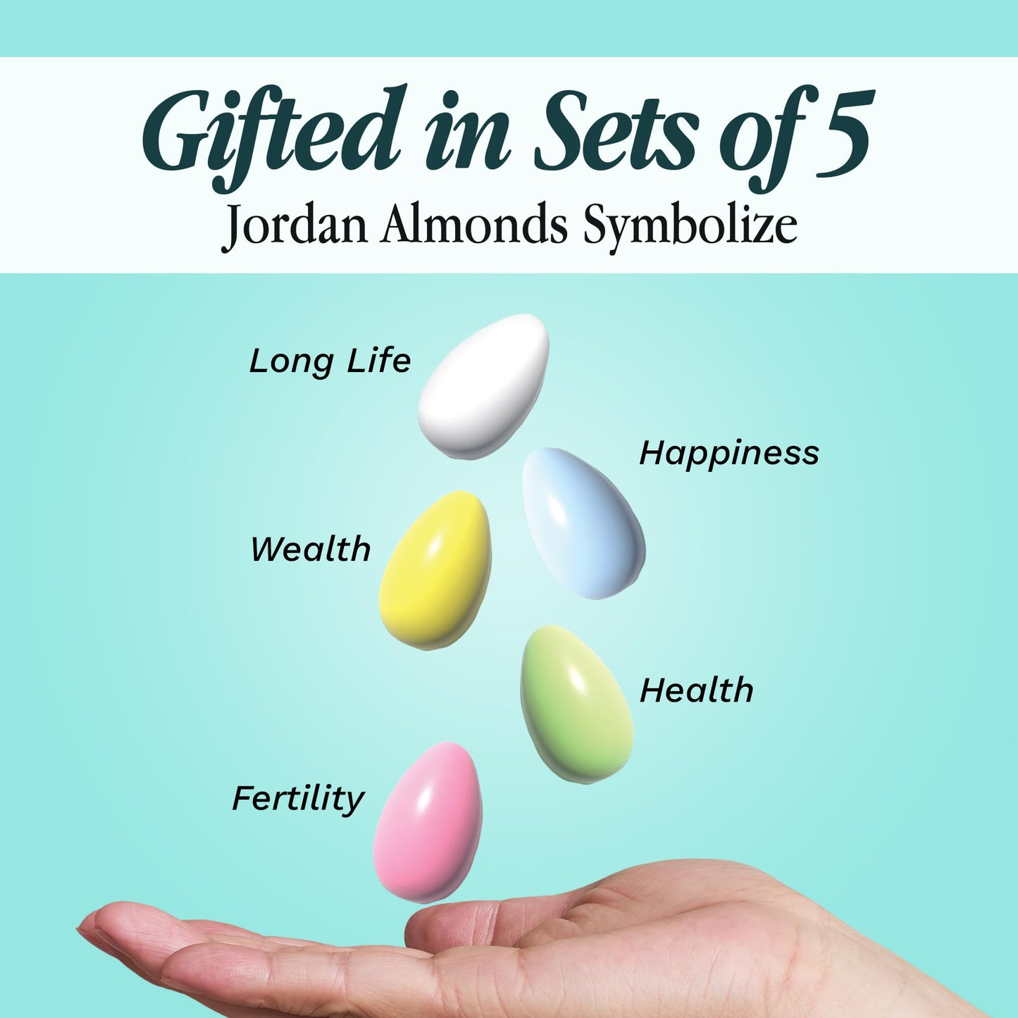 Snackathon Jordan Almonds, Assorted Pastel Candy-Coated Almonds, 1 LB Resealable Bag, Made in USA, Bulk Italian Confetti Wedding Favors, Baby & Bridal Showers, Party Buffets, Events & Holidays