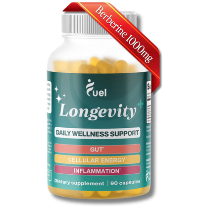Fuel Natural Liposomal Berberine HCL Supplement – Supports Metabolism, Hunger, Hormone Balance, Energy for Women & Men - Healthy Aging and Longevity Support - Metabolic Berberine 1000mg Capsules