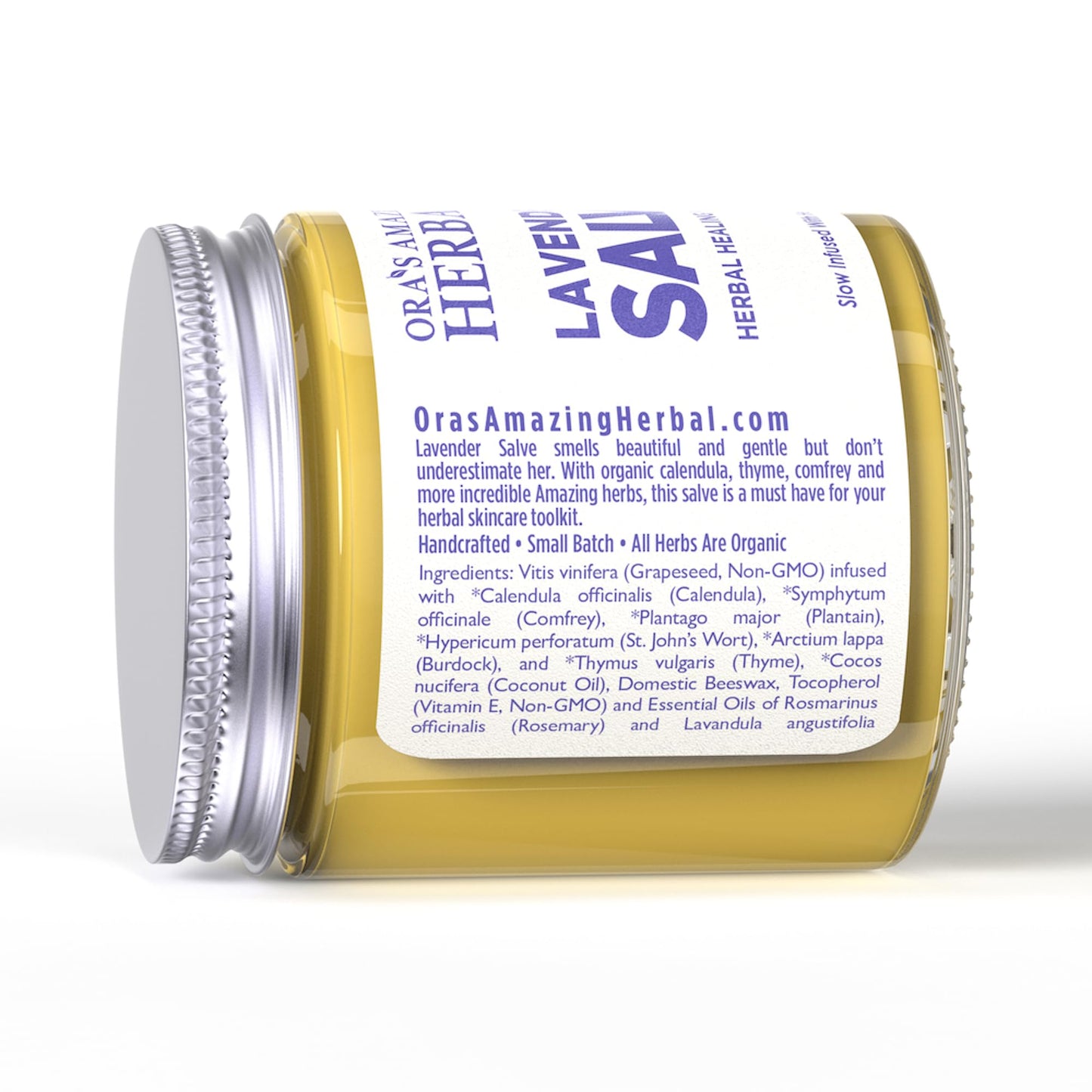 Ora's Amazing Herbal, Lavender Salve Balm, Drawing Salve with Lavender Essential Oil, Natural Skin Moisturizers, Repair Ointment for Irritated Skin, Aromatherapy for Relaxation Massage 4 oz