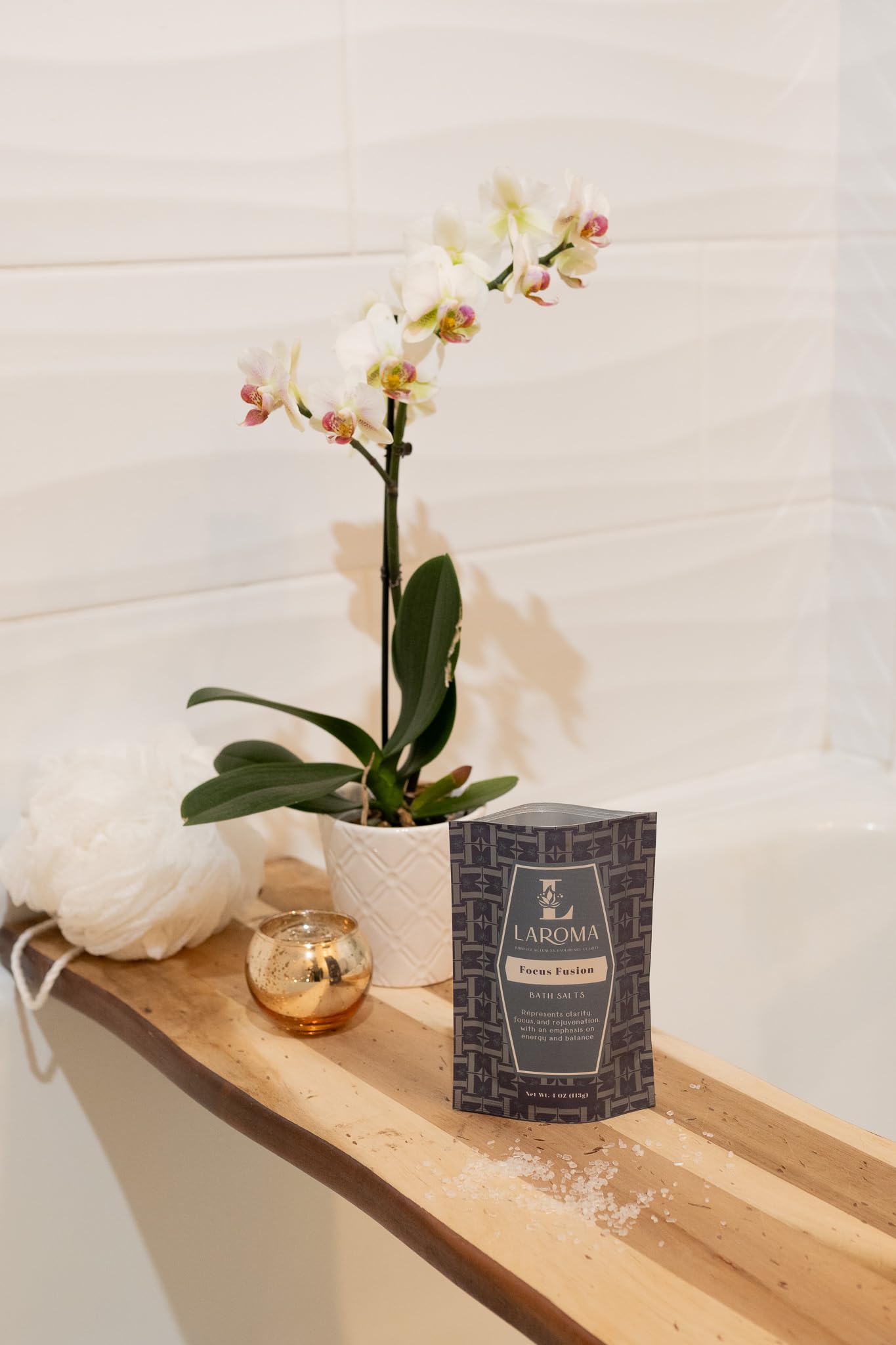 Laroma Bath Salts, Hand-Crafted in The USA, 5 Bags (4 oz Each), Variety Pack, 5 Artisanal Blends