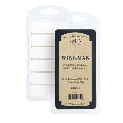 Manly Indulgence Wingman Scented Wax Melts, Wax Melt Warmer Cubes, Long Lasting Scented Wax Warmer Cubes, 4 Pack, 6 Cubes Each - Made in The USA