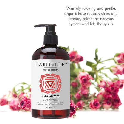Laritelle Organic Anti-Thinning Shampoo | Fortifying, Strengthening & Rejuvenating | Prevents Hair Loss and Shedding, Promotes New Hair Growth | Ayurvedic Herbs, Lavender, Ginger, Rosemary
