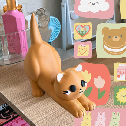 Stretching Kitty Phone Stand Holder | Cute Cat Phone Stand for Desks, Bedrooms, Living Rooms | Great for Video Chats | Made in USA