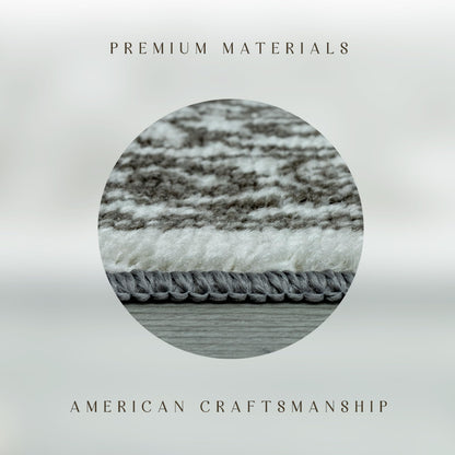 Maples Rugs Pelham Transitional Area Rugs - Made in USA - Washable, Non Slip, Indoor Carpet for Entryway, Foyer, Kitchen, and Bathroom, 1'8 x 2'10, Grey Tonal